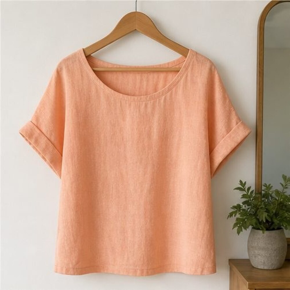 Taupe Button Blouse